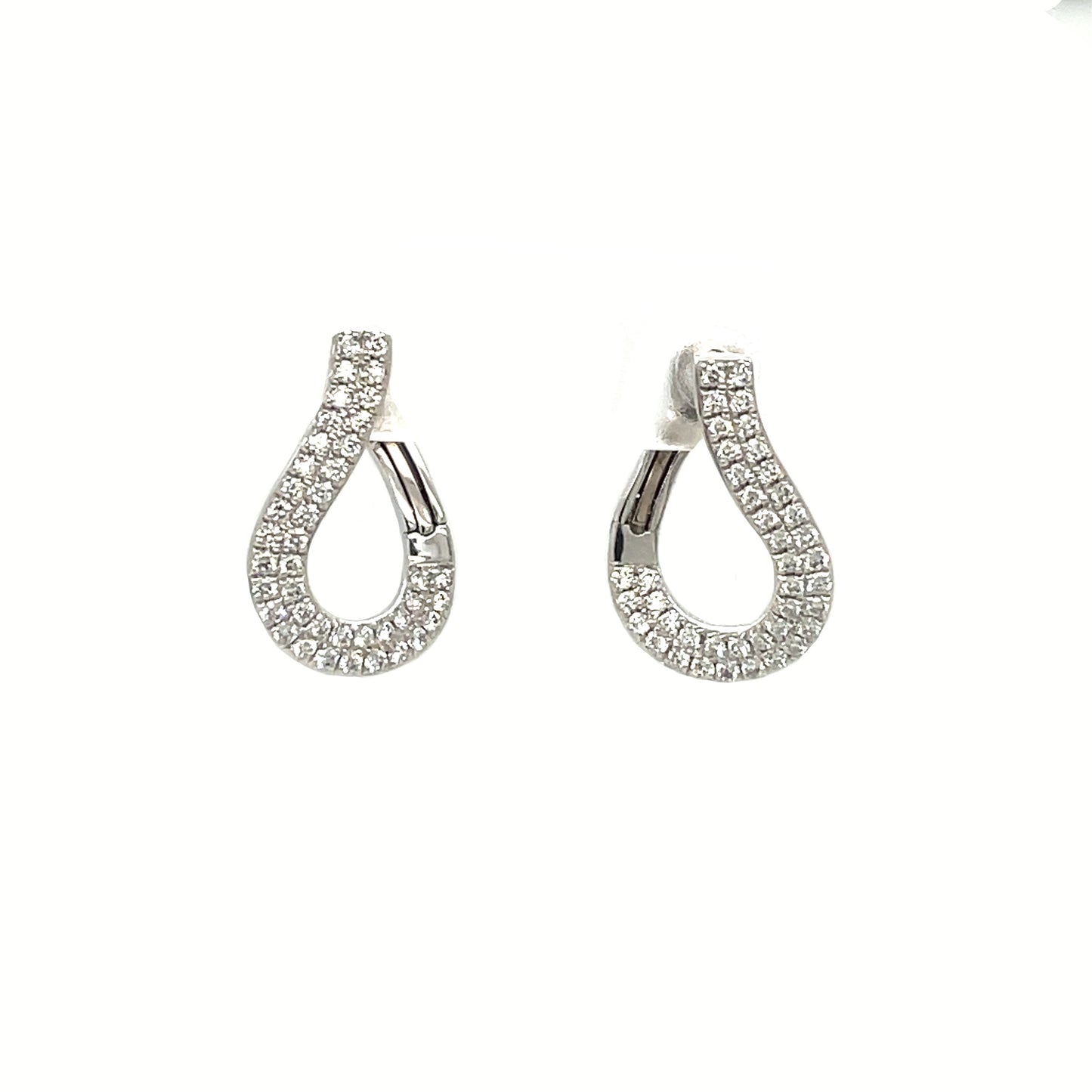 Platinum Diamond Pear-Shaped Earrings