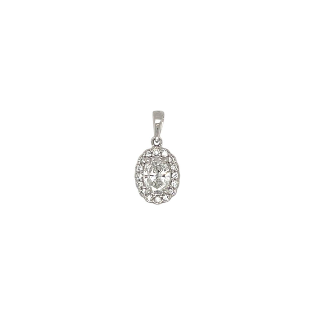 18ct White Gold Diamond Pendant
