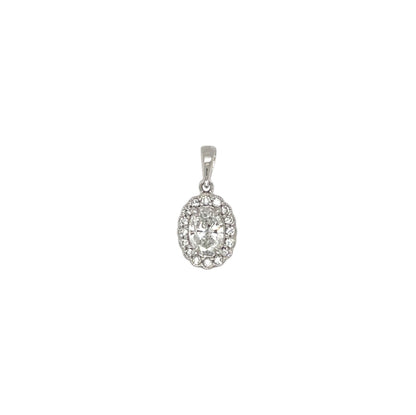 18ct White Gold Diamond Pendant