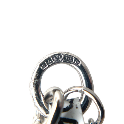 9ct White Gold Disc Pendant & Chain (16-18")