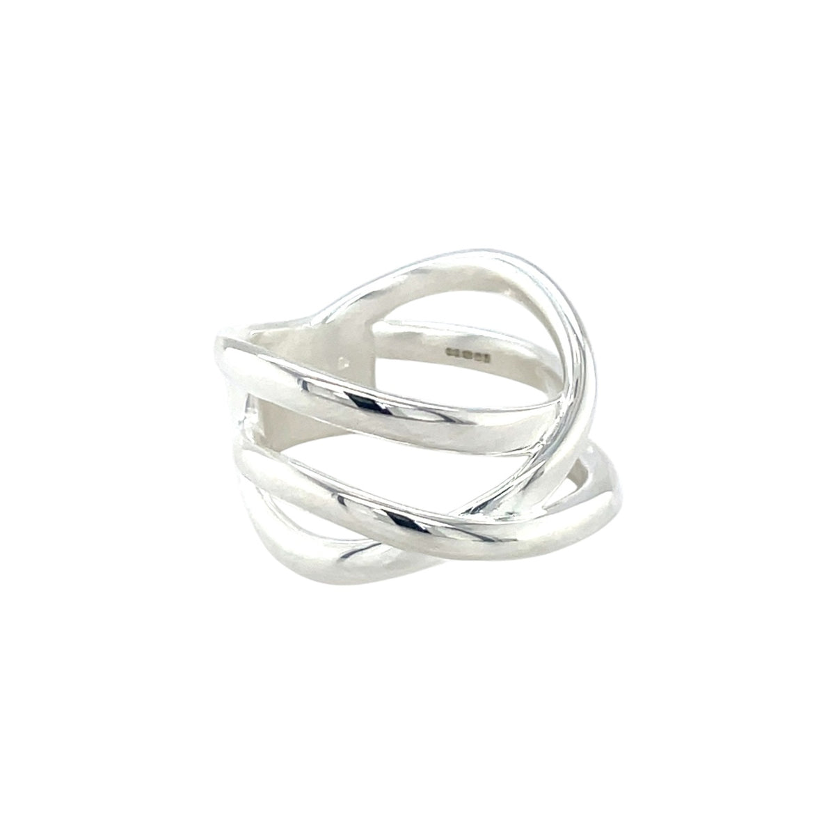 Silver Three Strand Chunky Ring (O1/2)