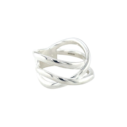 Silver Three Strand Chunky Ring (O1/2)