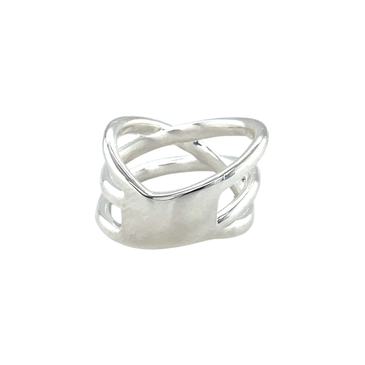 Silver Three Strand Chunky Ring (O1/2)