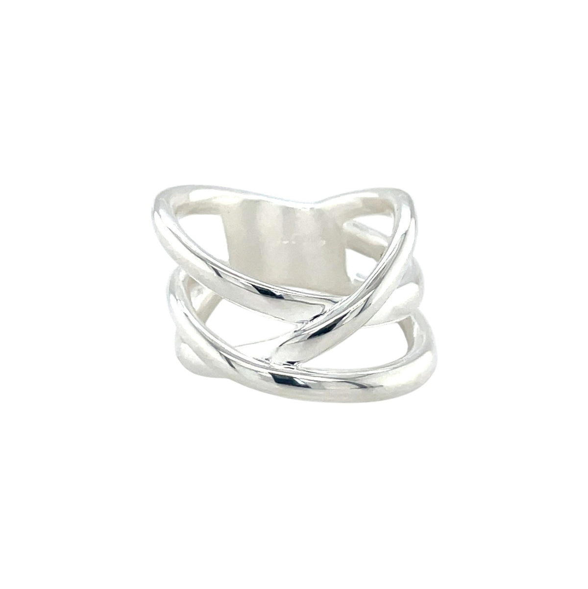 Silver Three Strand Chunky Ring (O1/2)