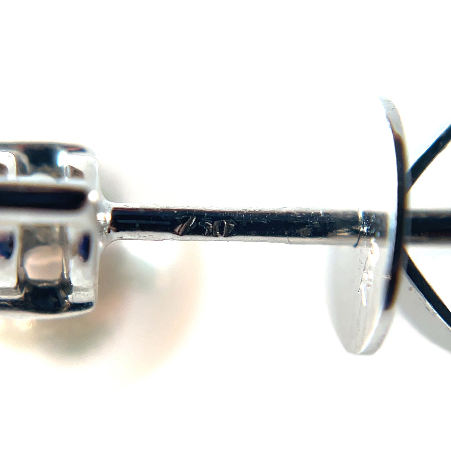 18ct White Gold Akoya Pearl & Diamond Stud Earrings