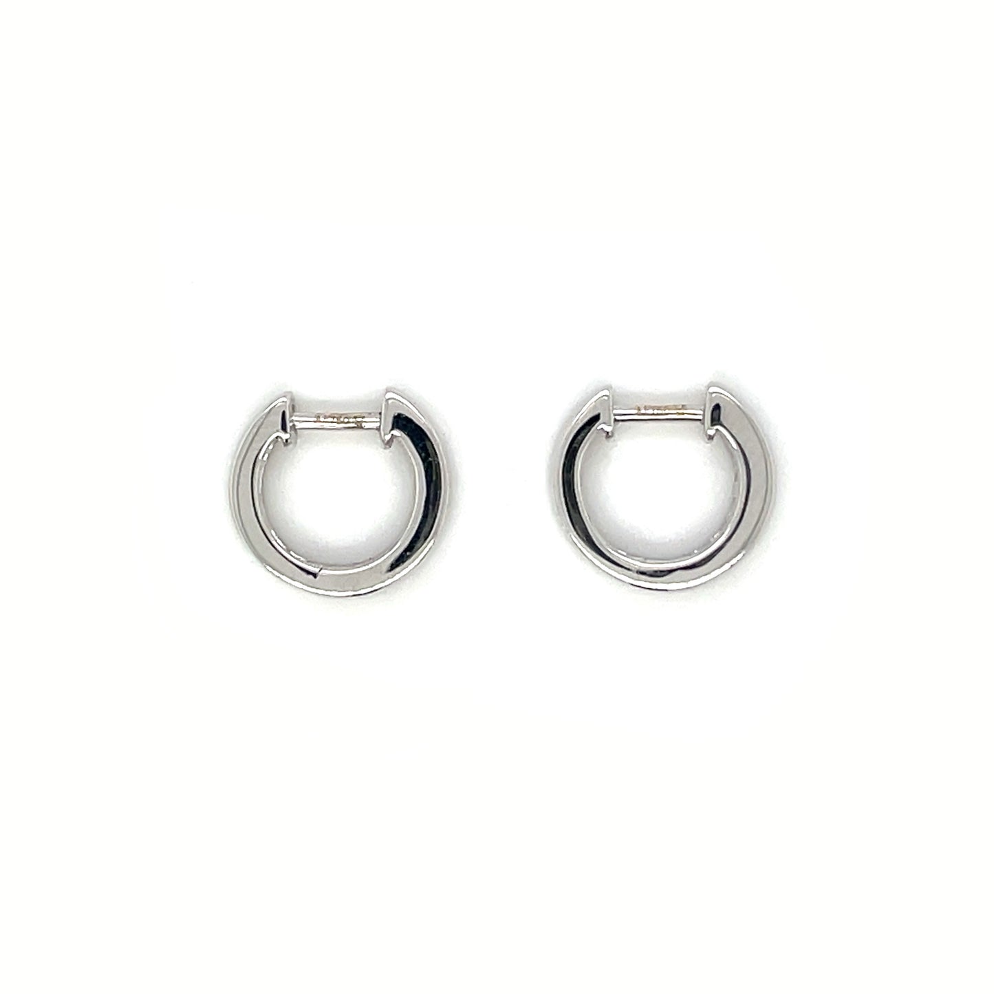 18ct White Gold Small Diamond Hoop Earrings