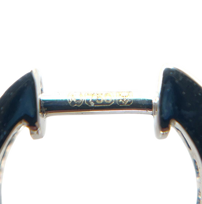 18ct White Gold Small Diamond Hoop Earrings