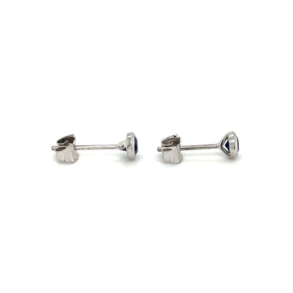 18ct White Gold Sapphire Stud Earrings