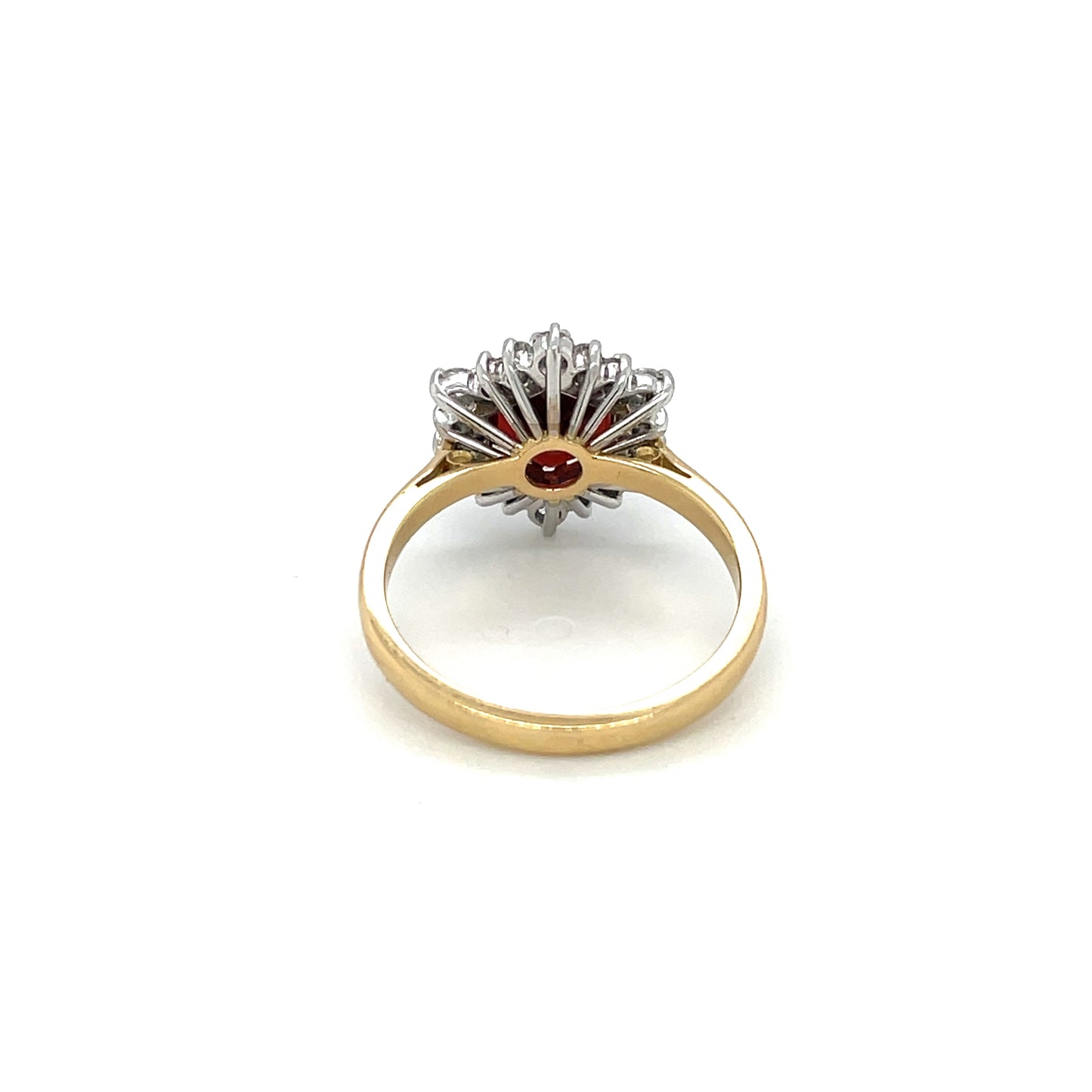 18ct Yellow Gold Diamond & Garnet Ring