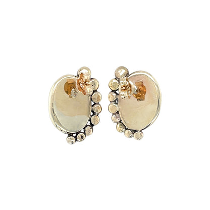 9ct Yellow Gold Lapis Lazuli Large Stud Earrings