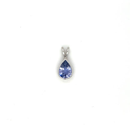 9ct White Gold Tanzanite Pendant