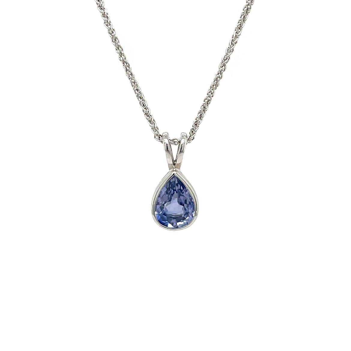 9ct White Gold Tanzanite Pendant