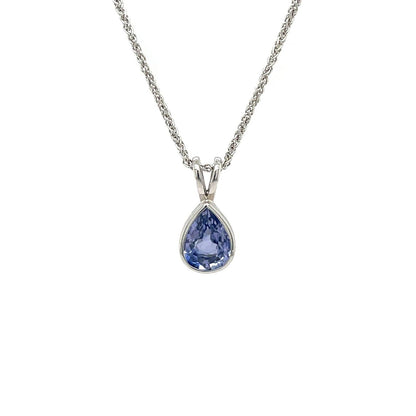 9ct White Gold Tanzanite Pendant