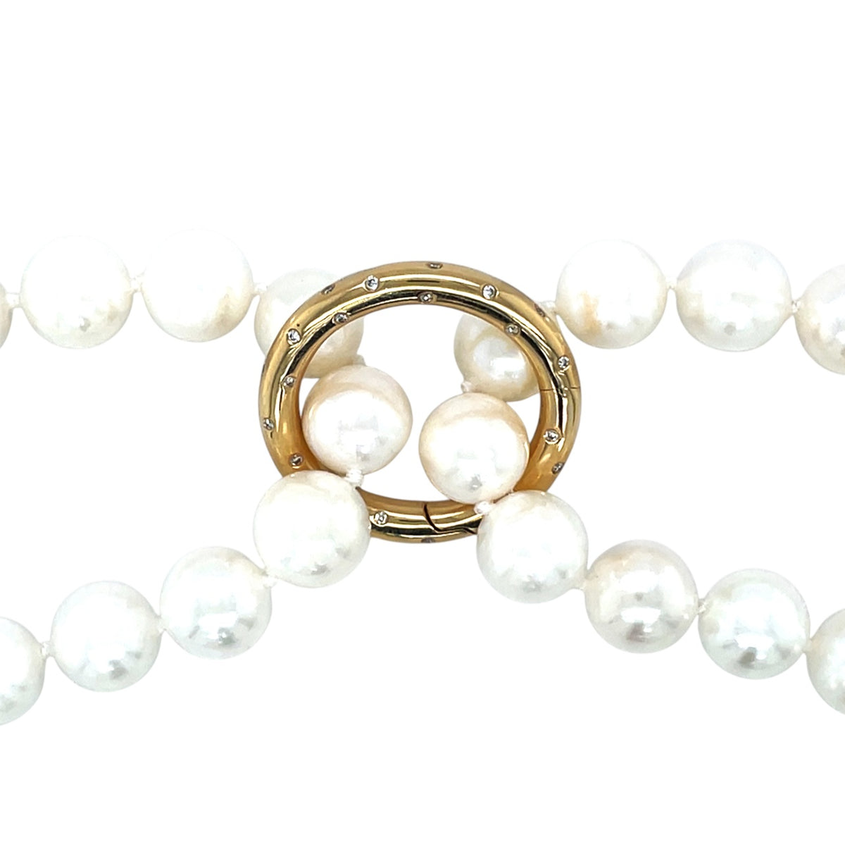 18ct Yellow Gold & Diamond Hoop Pendant or Clasp