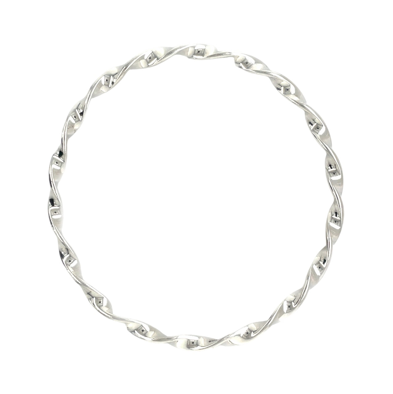 Silver Twist Bangle
