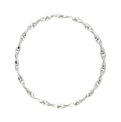 Silver Twist Bangle