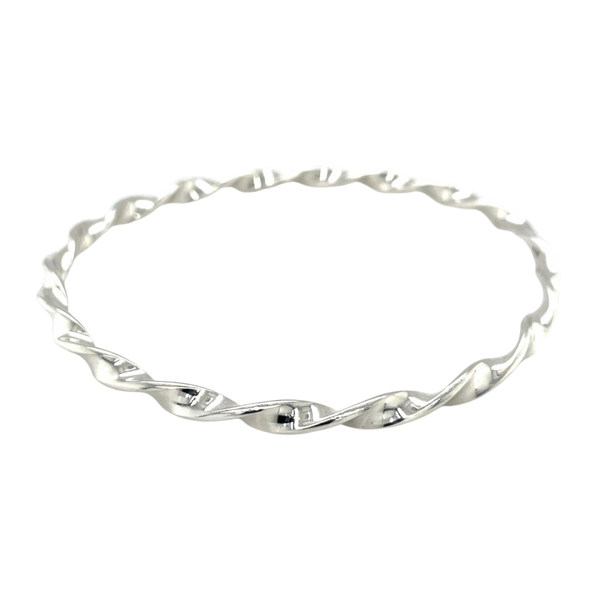 Silver Twist Bangle