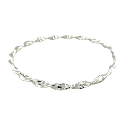 Silver Twist Bangle