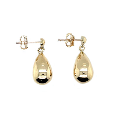 9ct Yellow Gold Teardrop Earrings