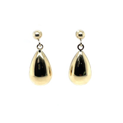 9ct Yellow Gold Teardrop Earrings