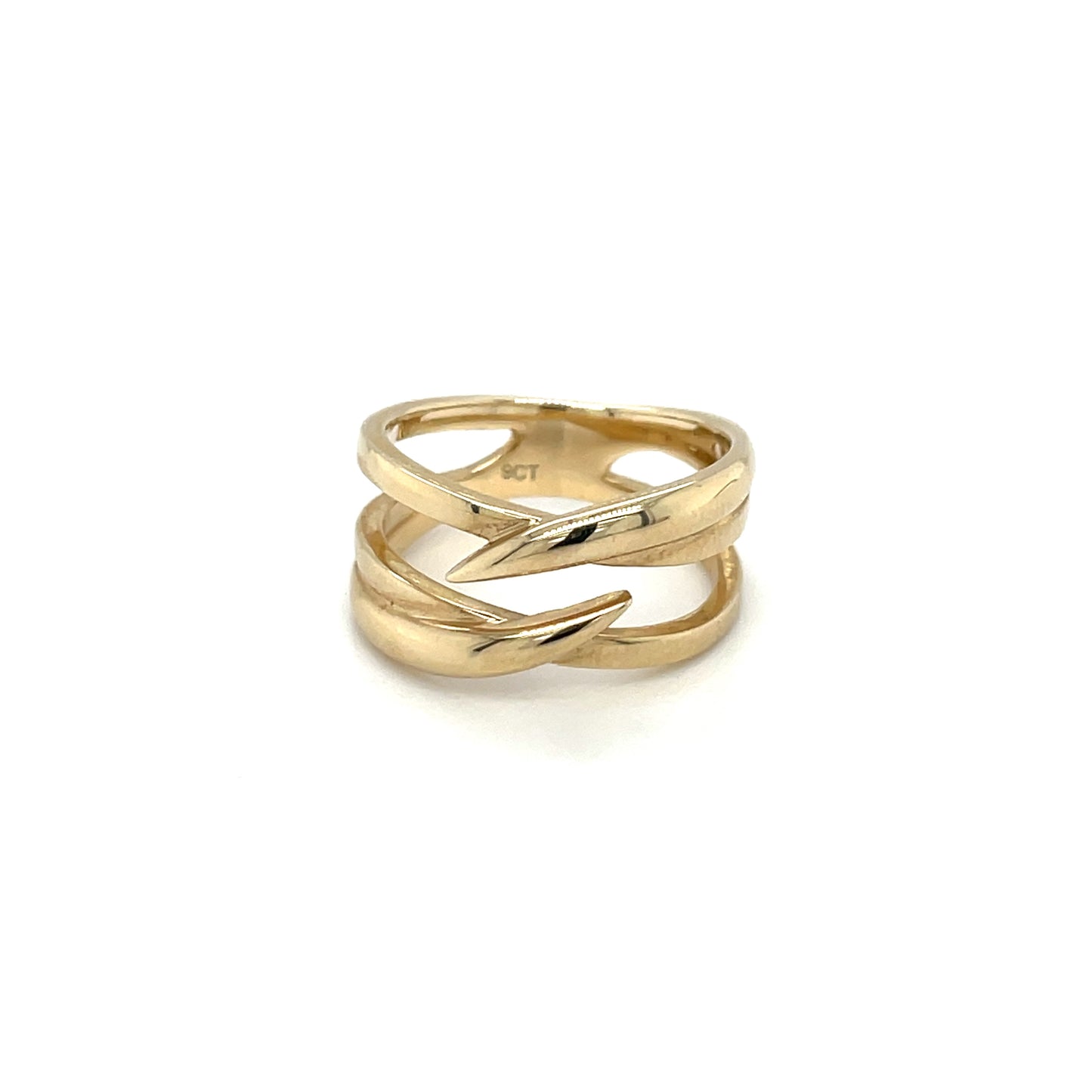 9ct Yellow Gold  Thorn Wide Ring
