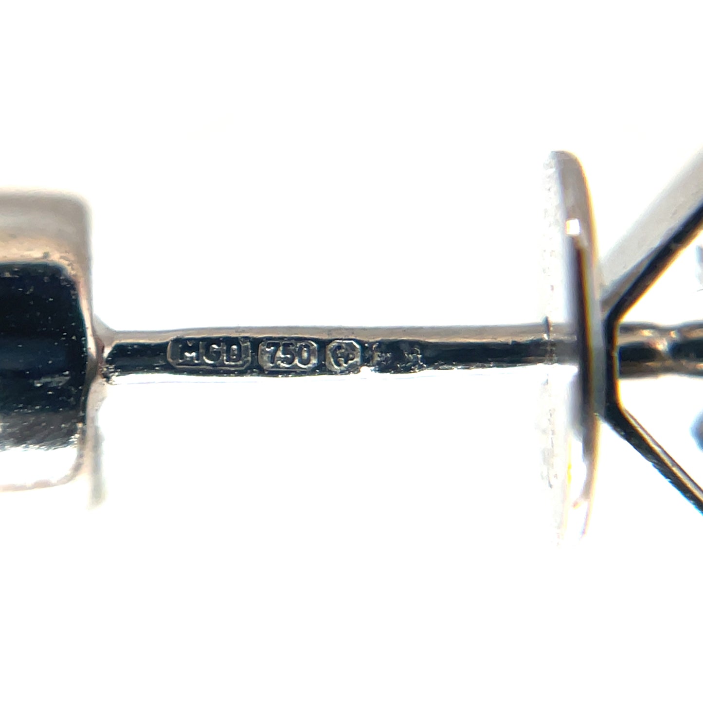 18ct White Gold Tahitian Pearl & Diamond Drop Earrings