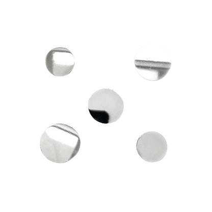 Silver Set of Round Shirt Buttons (x5)