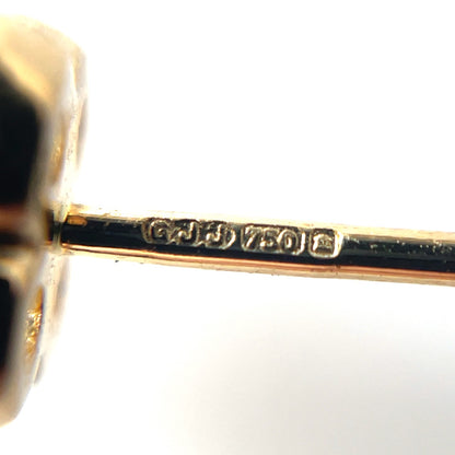 18ct Yellow Gold Clover Diamond Cluster Stud Earrings