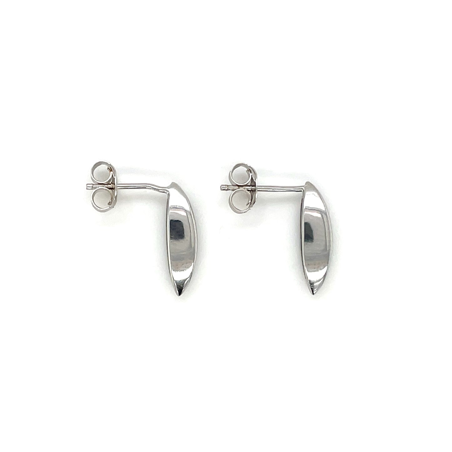Silver Ellipse Earrings