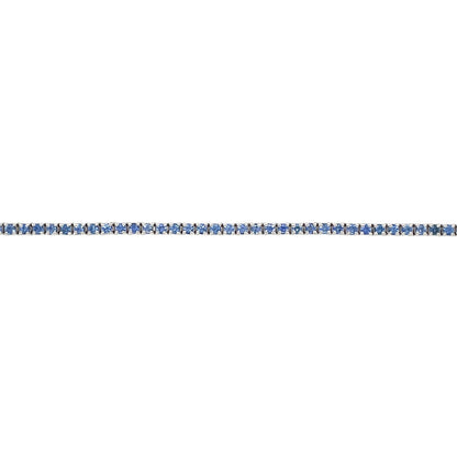 18ct White Gold Ceylon Sapphire Line Bracelet