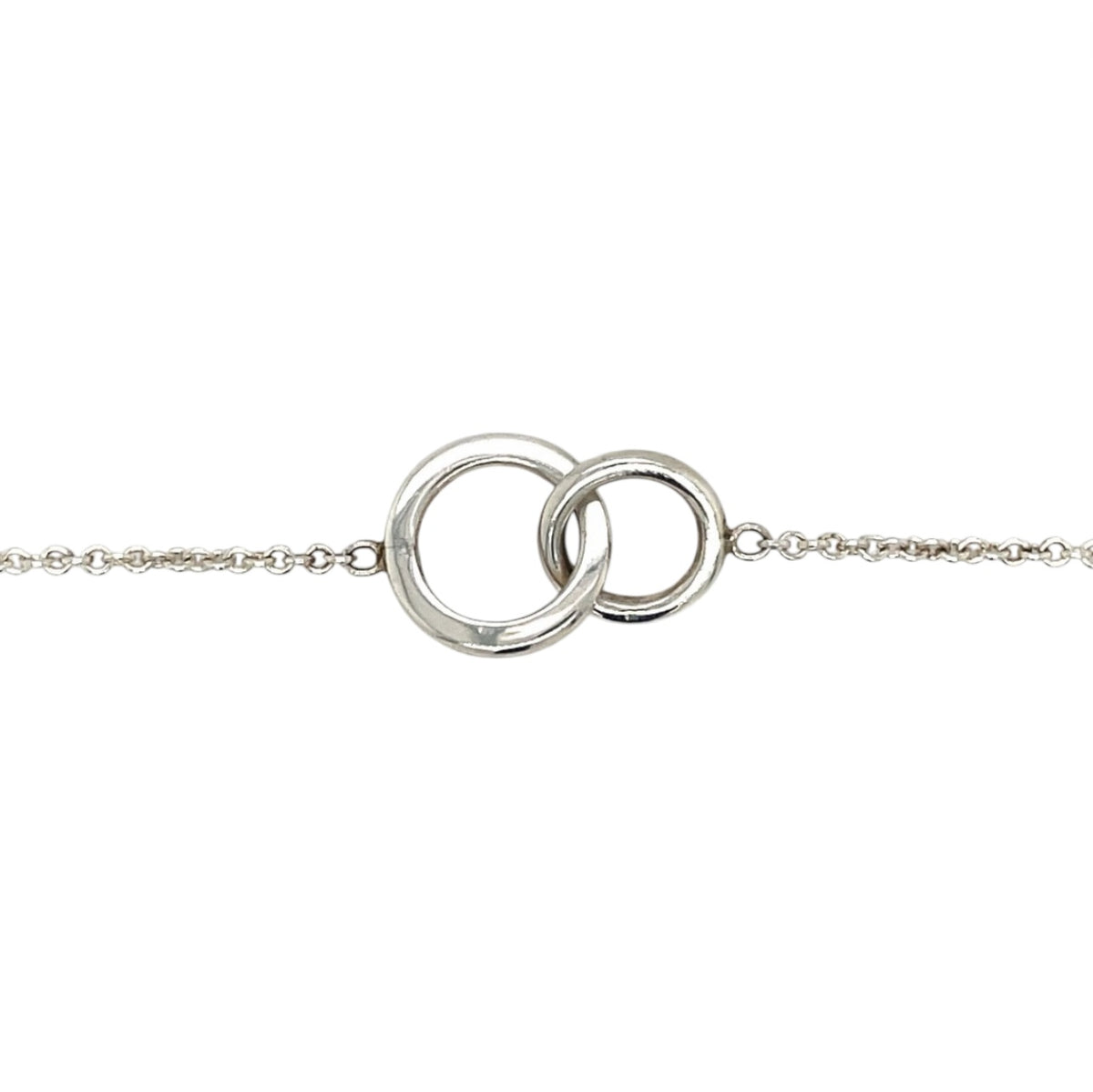Silver Interlocking Circle Pendant & Chain (16")
