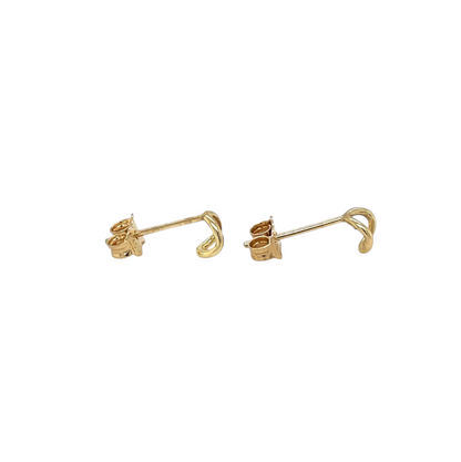 9ct Yellow Gold Twist-Circle Stud Earrings