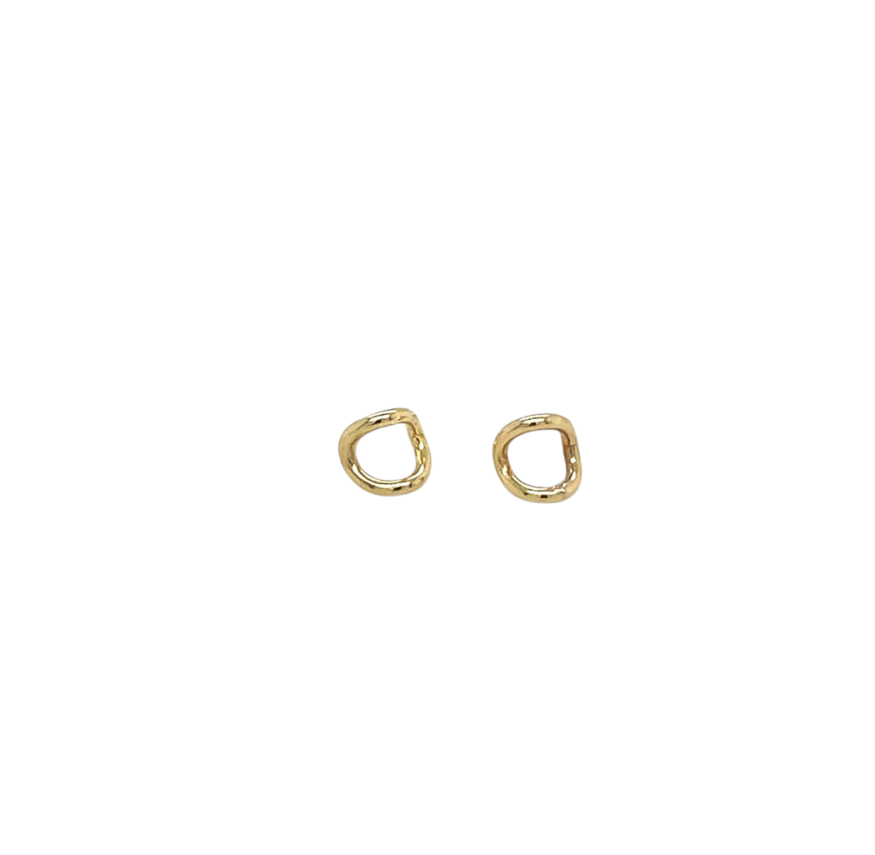 9ct Yellow Gold Twist-Circle Stud Earrings