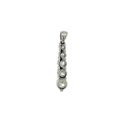 Platinum & Diamond Graduated Pendant