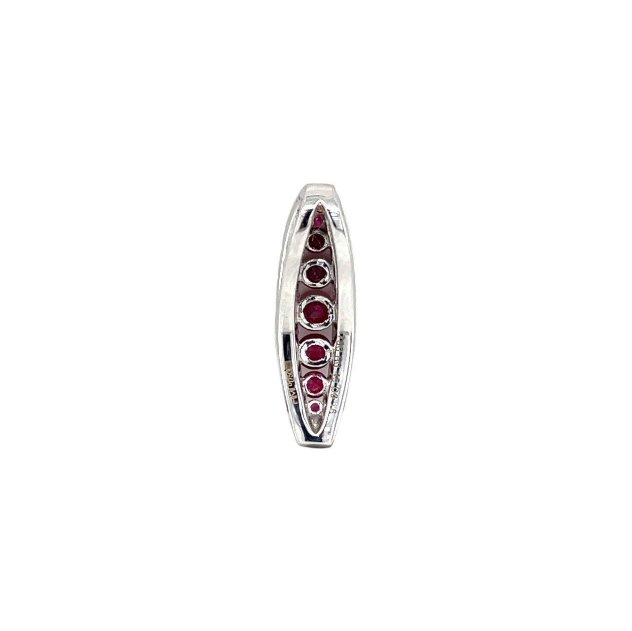 18ct White Gold Ruby & Diamond Pendant