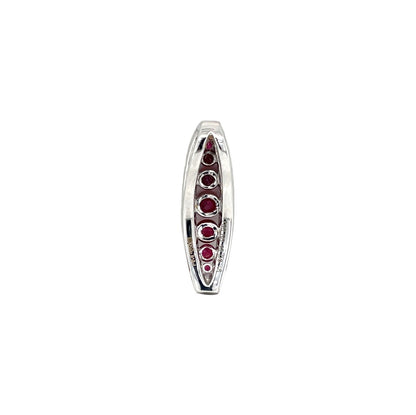 18ct White Gold Ruby & Diamond Pendant