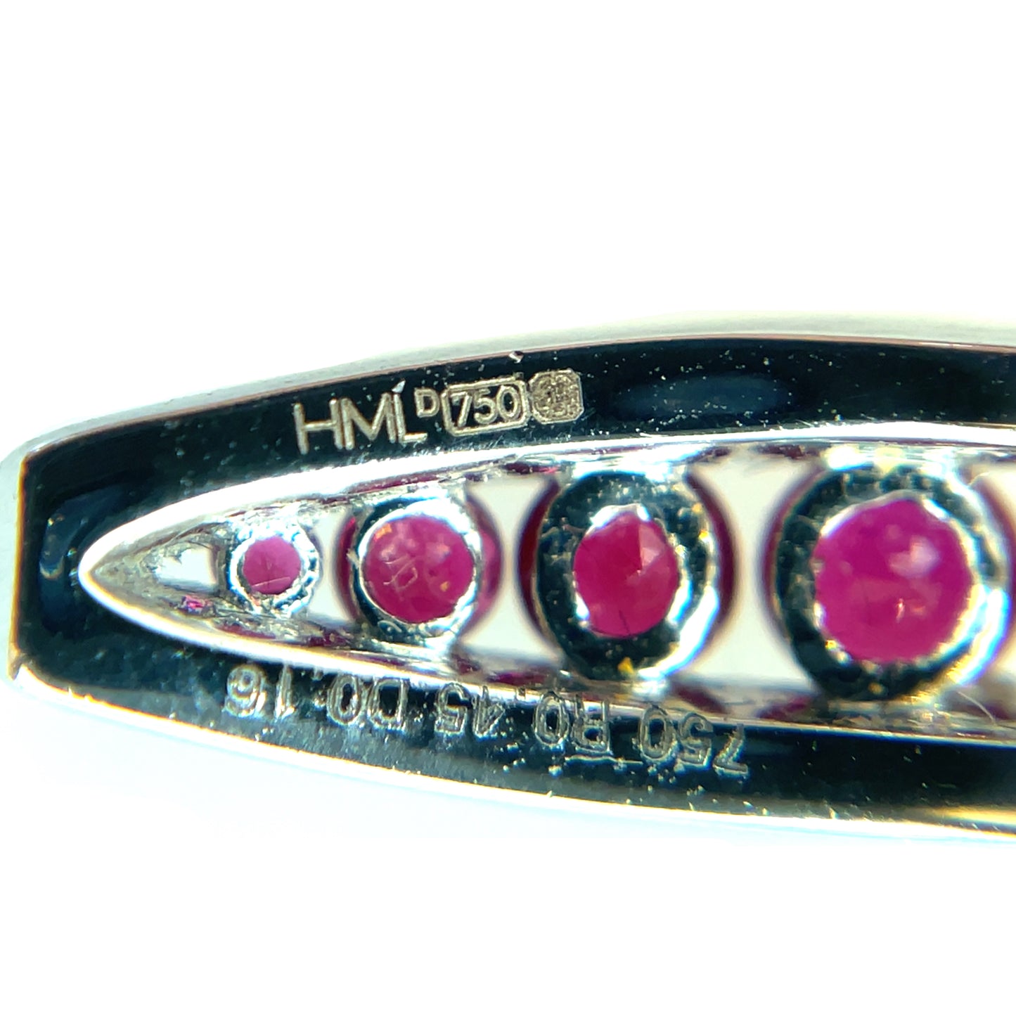 18ct White Gold Ruby & Diamond Pendant