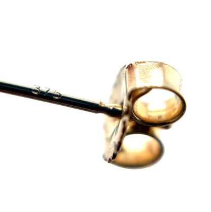9ct Yellow Gold Jade Bead Stud Earrings