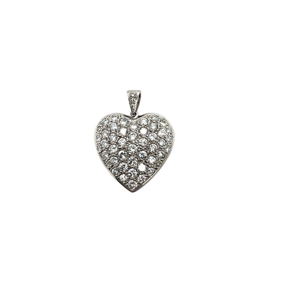 Platinum Diamond Heart Pendant