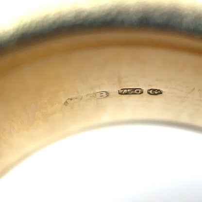 18ct Yellow Gold Aquamarine & Diamond Roman Ring