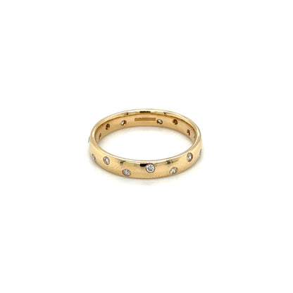 18ct Yellow Gold Diamond Gypsy-Eternity Ring