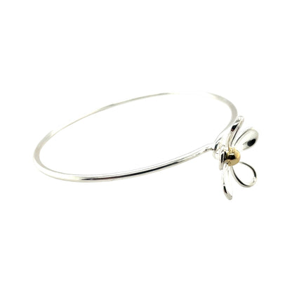 Silver and Gold Plate Daisy Bangle