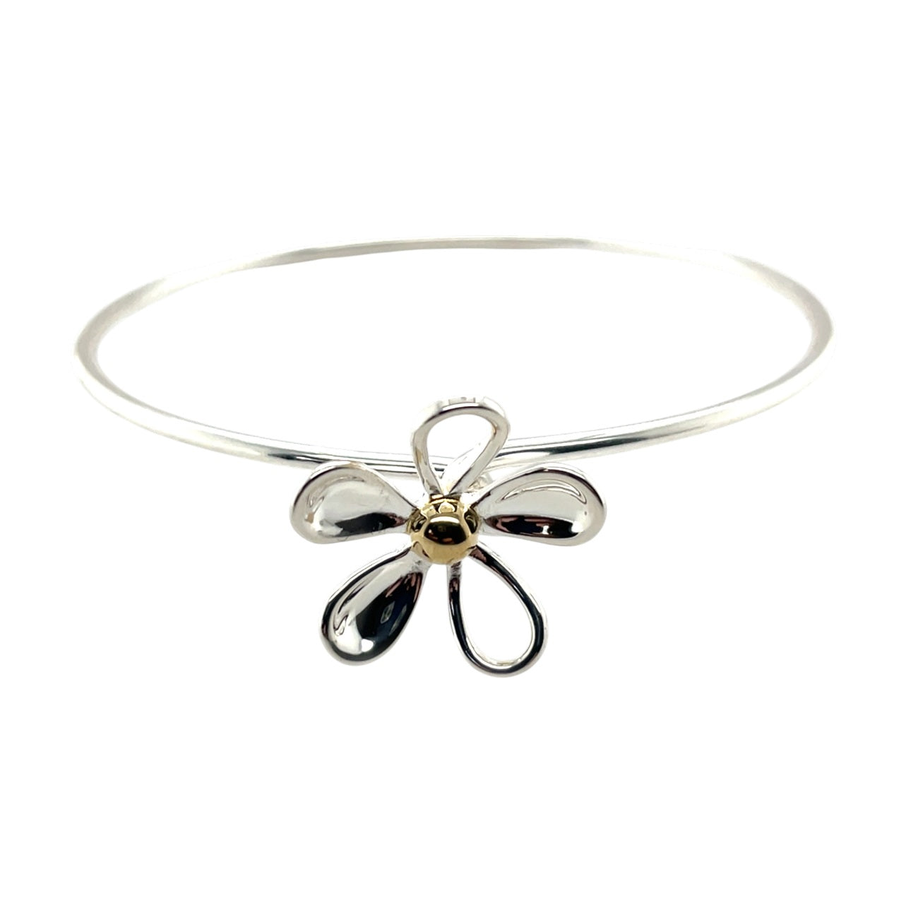 Silver and Gold Plate Daisy Bangle