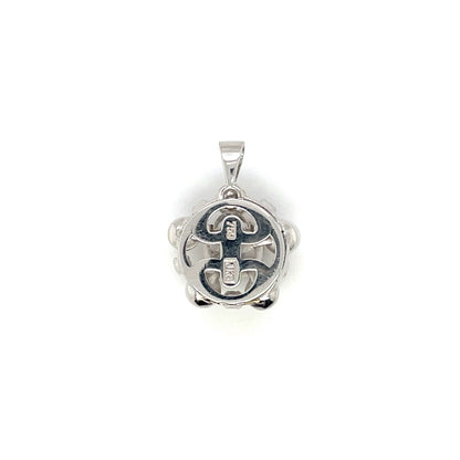 18ct White Gold Diamond & Pearl Pendant