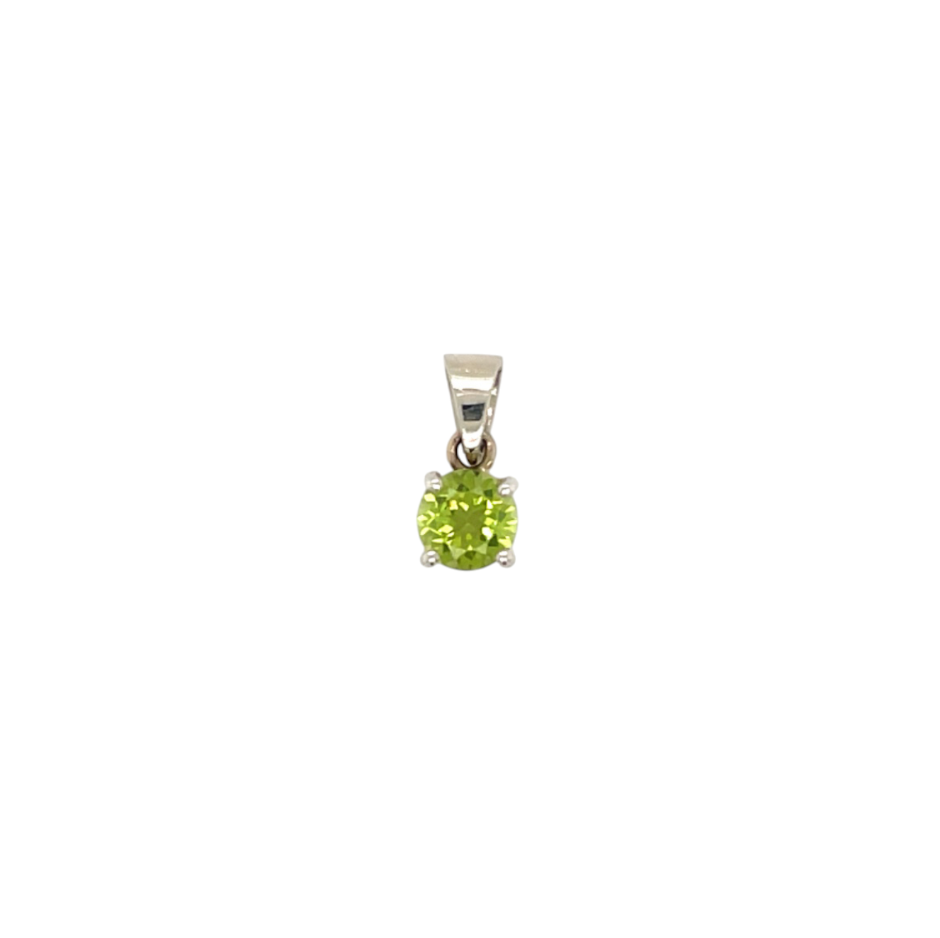 9ct White Gold Peridot Pendant