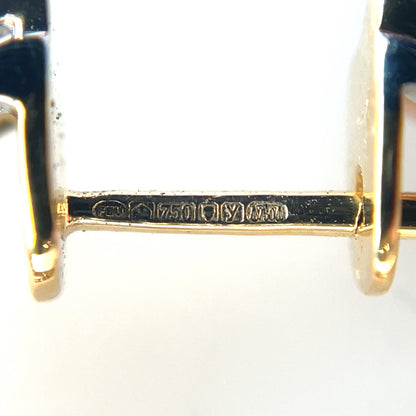 18ct Three-Tone Diamond-Set Hoop Earrings
