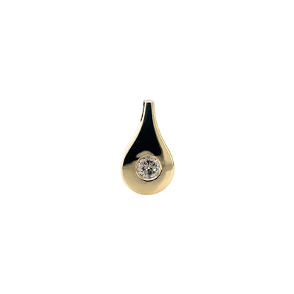 9ct Yellow Gold Old-Cut Diamond Teardrop Pendant