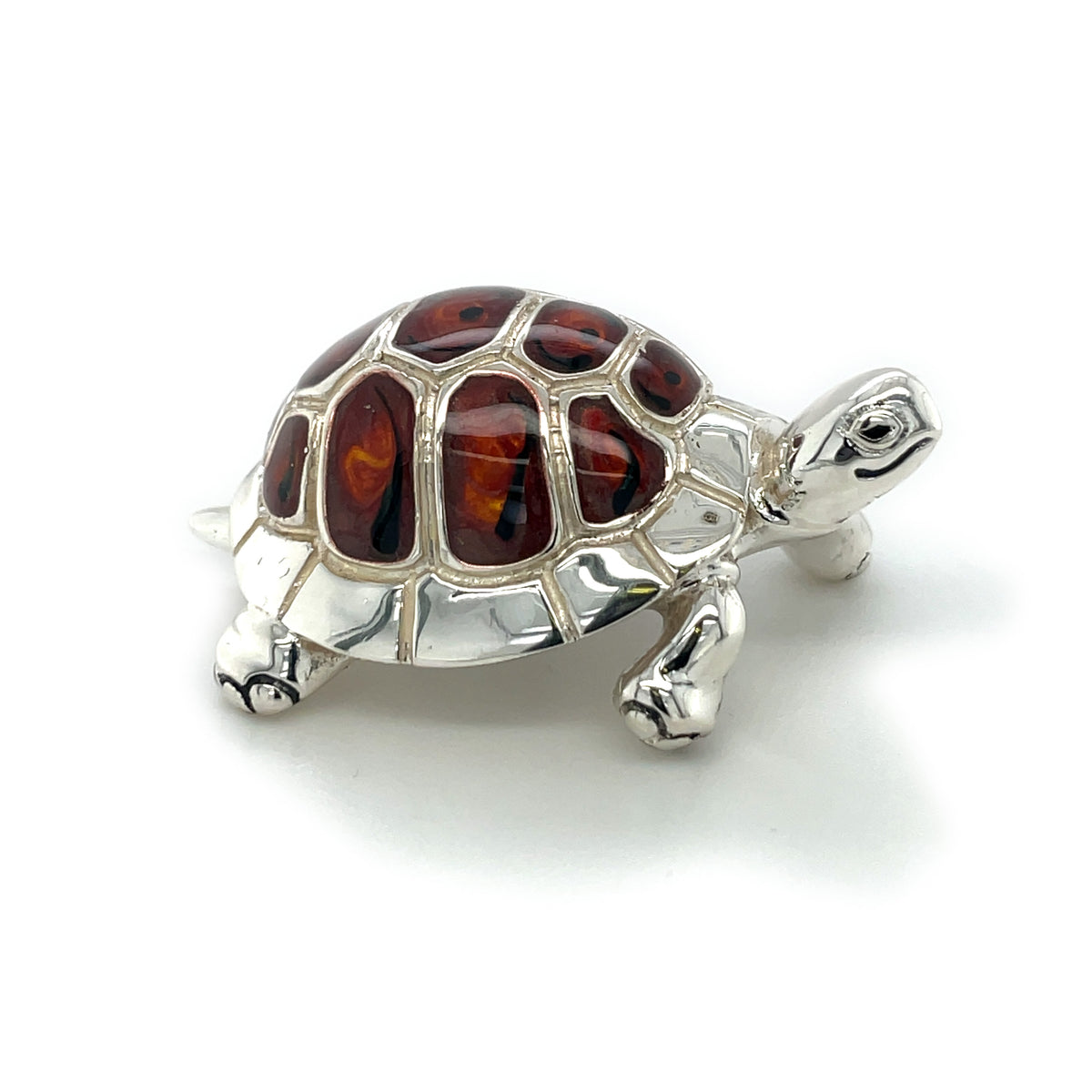 Saturno Silver and Enamel Tortoise
