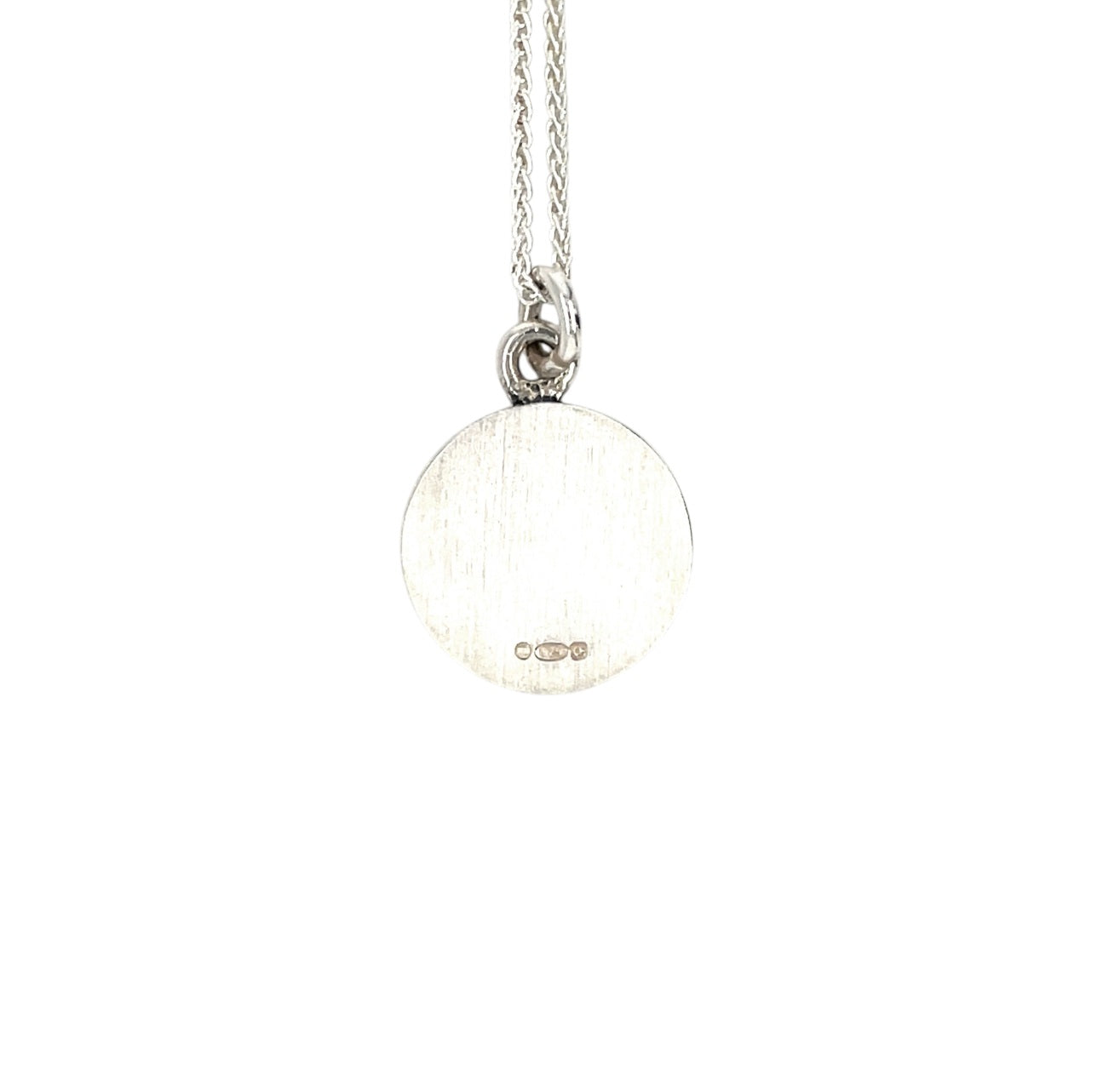 Silver Pisces Zodiac Pendant (16mm) & Chain (16-18")