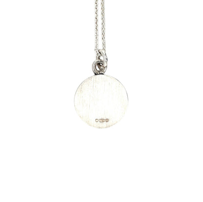 Silver Pisces Zodiac Pendant (16mm) & Chain (16-18")